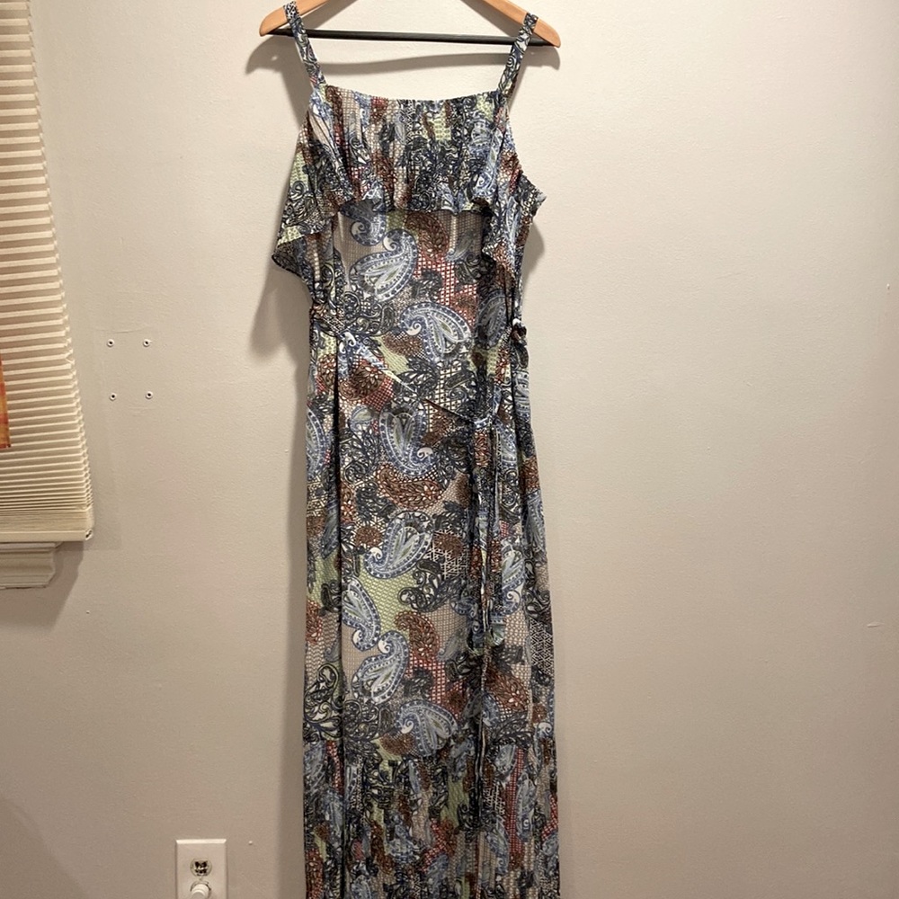 Lane Bryant Long Chiffon Maxi Dress Women Plus Size 16